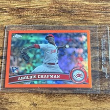 2011 Topps Chrome Aroldis Chapman Rookie Card RC #68 Cincinnati Reds . rookie card picture