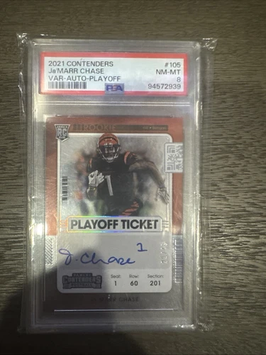  2021 Panini Contenders #105 Playoff Ticket Auto /49 PSA 8