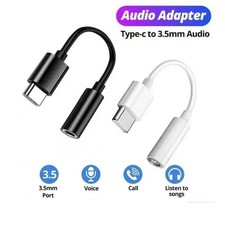 USB-C Type C Adapter Port to 3.5MM Aux Audio Jack Earphone Headphone Cable USB