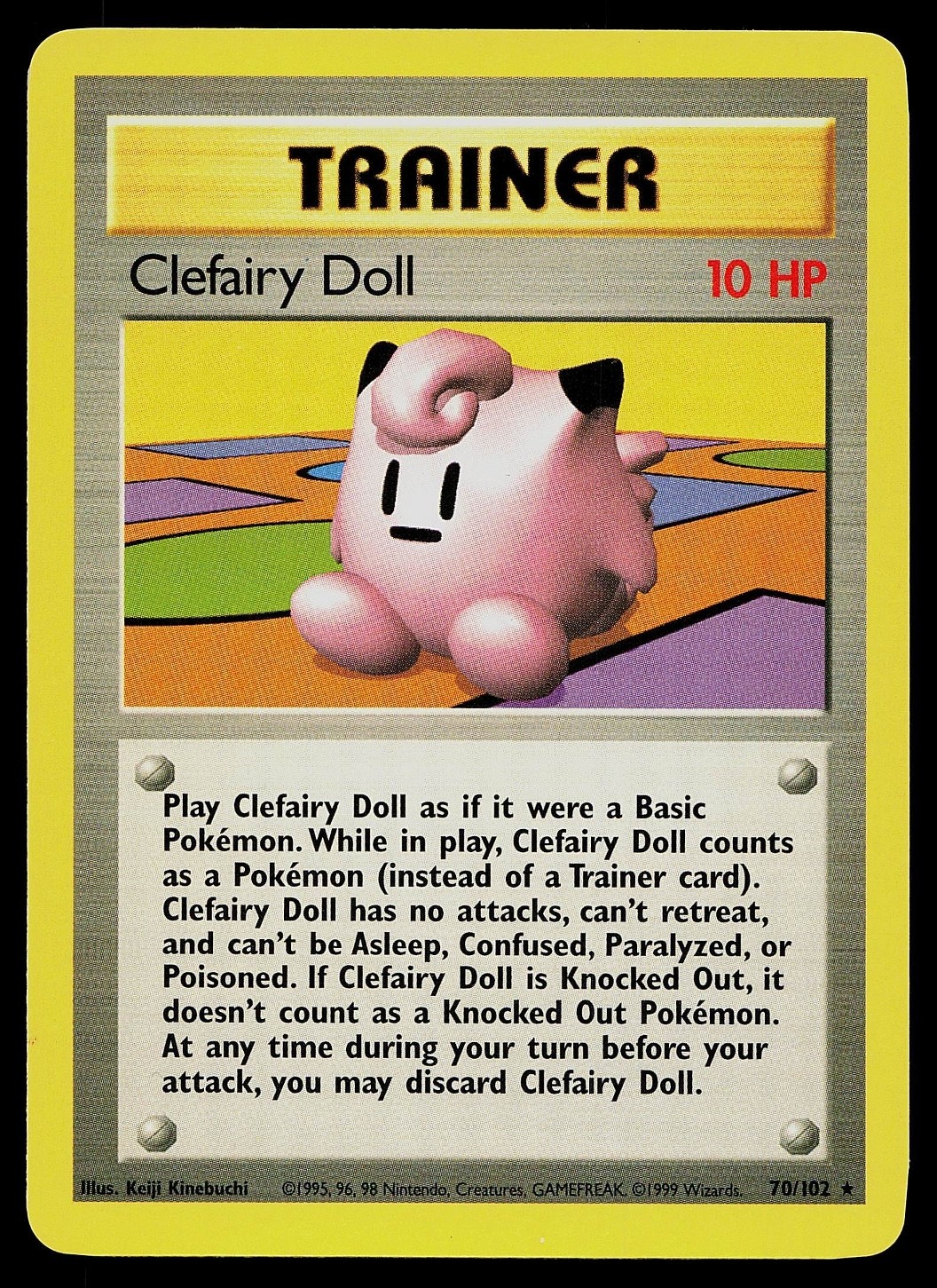 Pokemon Card - Clefairy Doll Base Set 70/102 Rare