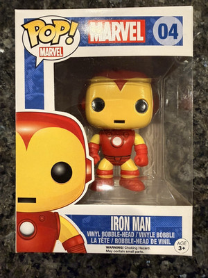 Funko POP! Marvel #04 Iron Man Vinyl Bobble-Head New Sealed Avengers