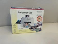 HP Photosmart 385 GoGo Photo Printer Color Portable Compact New Damaged Open Box