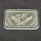 Vintage 1 Oz. American Flag Eagle Silver Trade Unit .999 Silver Art Bar