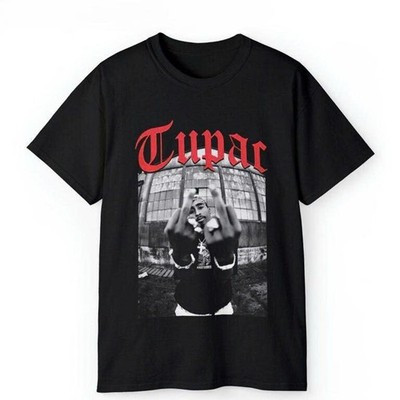 Rare Vintage Tupac Shakur Birds Middle Finger Graphic Hip Hop Unisex T-Shirt