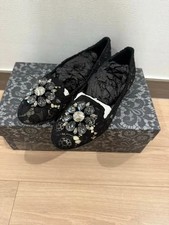 Dolce&Gabbana Women Lace Flat Cubic Decoration Almost unused Luxury Elegant Clas