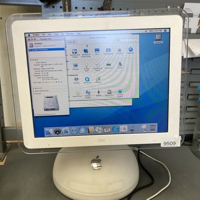 Apple iMac PowerPC G4 1000 MHz 2002 M6498 256MB 60GB HDD OS 10.4 Neck Damage