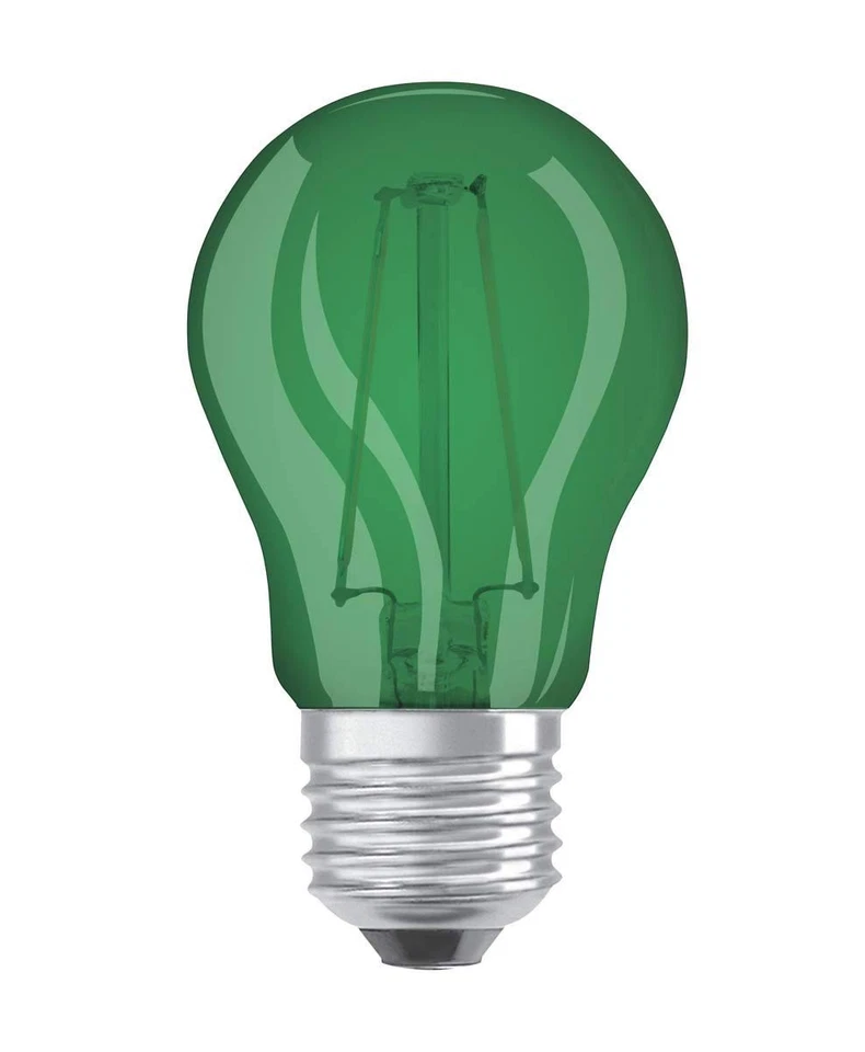 Osram LED Filament Leuchtmittel Tropfen bunt 1,6W = 15W E27 Kugel P45 Deko GRÜN - Bild 2 von 3