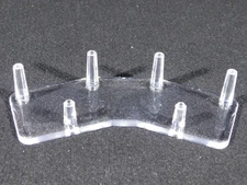 DOUBLE Three Post SPHERE Display Stand SMALL Size Clear Acrylic