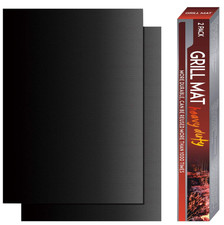 BBQ Grill Mat 2 Pack Non Stick Reusable Barbecue Grill Mats Heavy Duty