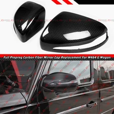 For 18-25 Benz G63 G550 / 20-25 GLE GLS Full Carbon Fiber Mirror Cap Replacement