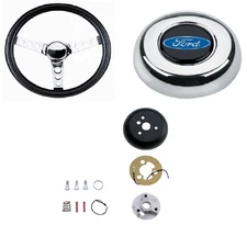 Grant Classic Style Wheel & Steering Wheel Installation Kit & Chrome Horn Button