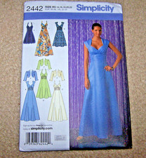SIMPLICITY MISSES DRESS PATTERN 2442 THREE LENGTHS SZ 14,16,18,20,22