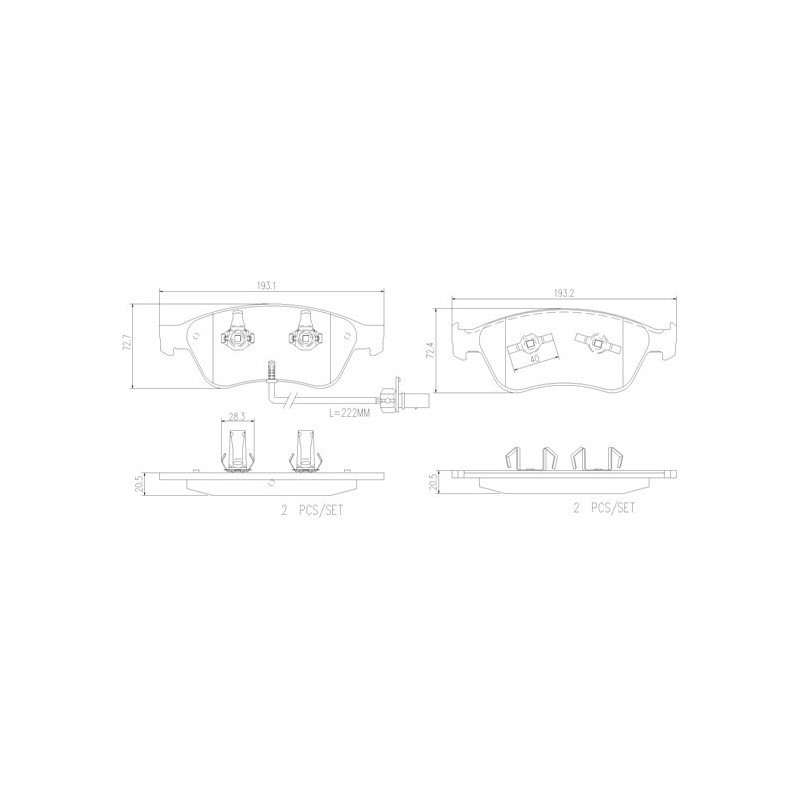 Fits BREMBO KLOCKI SZCZEKI CYLINDERKI P 85 102 BRAKE PADS AUDI A8 95- - Image 26