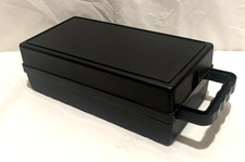 Vintage  Hard Side Plastic  11 Cassette Tape Storage Case  Black