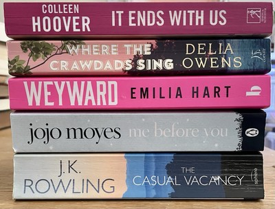 Womens Fiction Books Bundle 5 Paperback Novels Holiday Reading Hoover, Moyes Etc