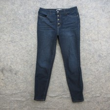 LC Lauren Conrad Jeans Women  s 10 Dark Wash Super High Rise Skinny Stretch