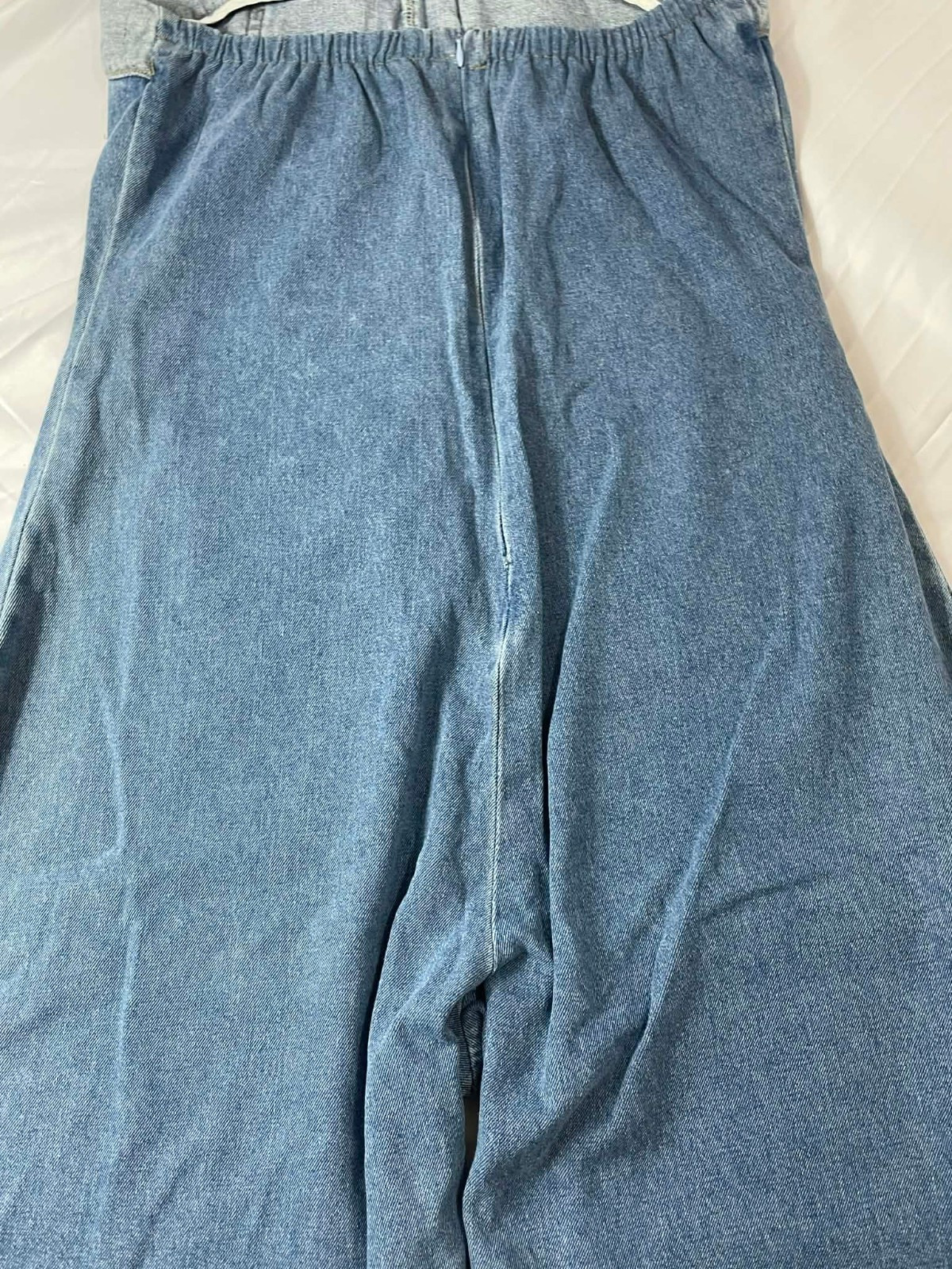 Denim Patchwork Jumpsuit - Strapless Designer-Sty… - image 14