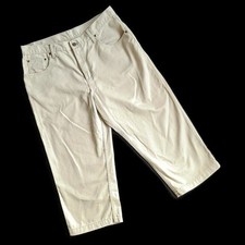 LL Bean Women's Capri Pants Sz 16P Petite 100 Cotton Khaki Tan Beige Cropped
