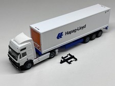 Renault T Mg Container Sattelzug  " Hapag Lioyd " gebraucht , Herpa 0353BS