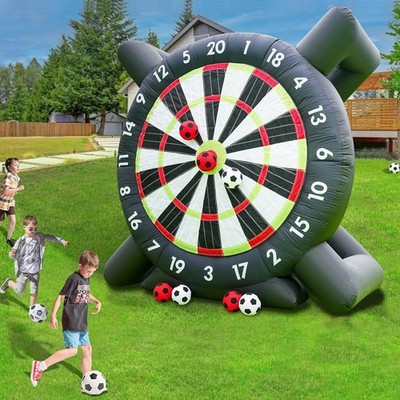 10FT Giant Outdoor Inflatable Soccer Golf Target Dartboard with 8 Soccer Balls
