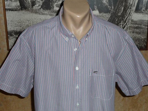 Men Camel Active Shirt Red Cotton 46 / 3XL / 54