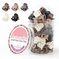 50Pcs Matte Mini Hair Claw Clips, Small Cute Tiny Clips for Thin Short Curly