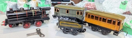 TR0180 JEP France Windup Passenger Train Loco is Reversible is Black & Red