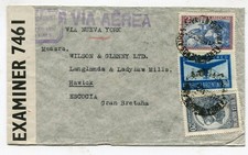 Argentina WWII censored airmail cover B. Aires to Hawick Scotland 21.8.1942