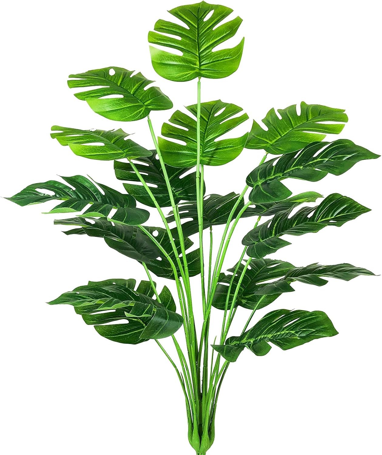 Artificial Plants Fake Turtle Tree Leaves with Stems 29"" Tall Faux Palm Tree La