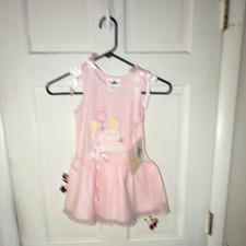 Girls Sleeveless Pink Tutu Dress Tulle Short with Bow Accent Party