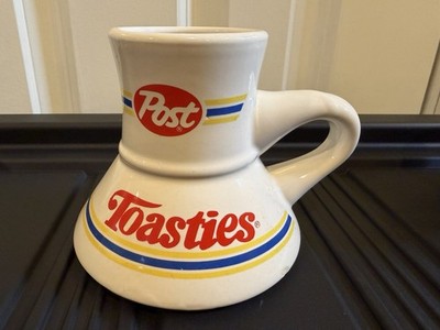 Vintage 1980s Post Toasties Cereal Wide Bottom Ceramic No Spill Mug