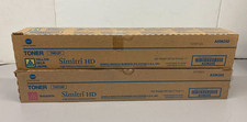 Genuine Set Of 2 TN-512 Konica Minolta Toner Cartridges Yellow  Magenta