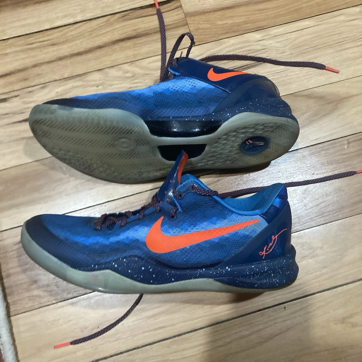 Nike Kobe Blitz Blue Mens size 13. Midnight Blue & Orange Low-Top Sneakers RARE-2013 Nike-Kobe Bryant 8 System Blitz Blue-Shoes-Men main image 2