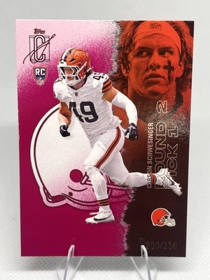 2025 Topps Signature Class - Carson Schwesinger Rookie Red /250 #222 Browns