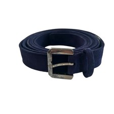 CLAUDE MONTANA - 1990s Navy Suede Double Wrap Belt, 90cm