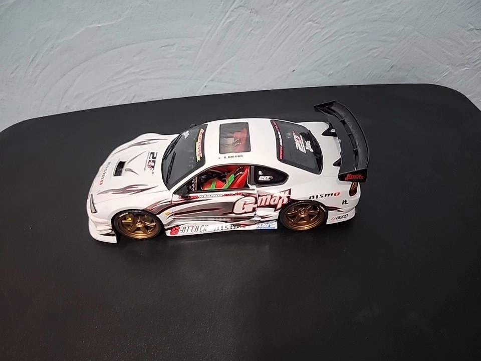 NISSAN SILVA S15 2004 MUSCLE MACHINES 1/18 SCALE DIE-CAST WHITE good shape used - Image 3 of 4