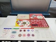VTG 1967 Kenner Spirograph No. 401 Red Tray Set Complete With Correct Pens B3