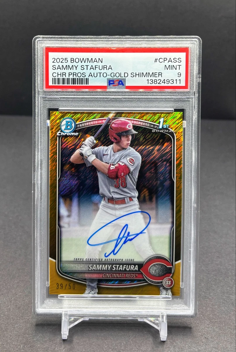 Bowman Cincinnati Reds Baseball Autographed Sports Trading Cards