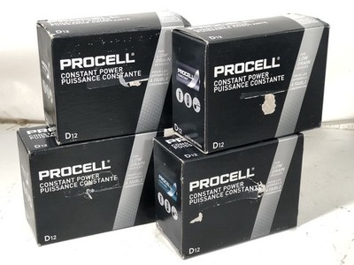 48 Duracell Procell D Constant Alkaline Batteries (4 cartons of 12 each) Exp2032