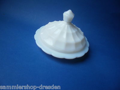 27138a Salzdose Salz Schälchen Pressglas salt dish Salznapf  weiß white