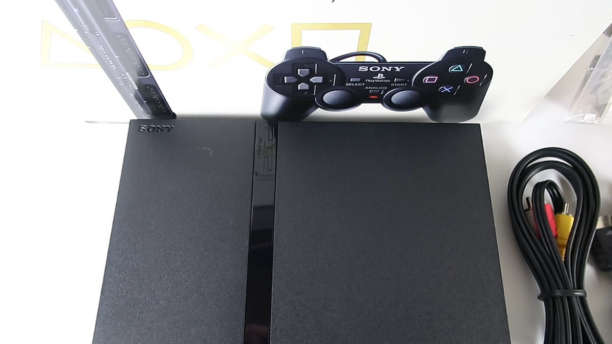 Sony Playstation 2 PS2 Slim Console Black SCPH-77000 CB Box F/S