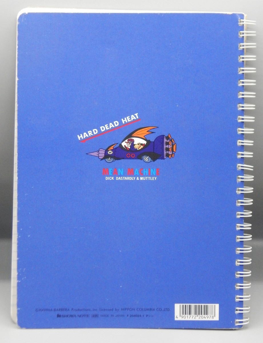 Vintage JAPANESE Hanna Barbera WACKY RACES Muttley NOTEBOOK Vintage JAPANESE Hanna Barbera WACKY RACES Muttley NOTEBOOK