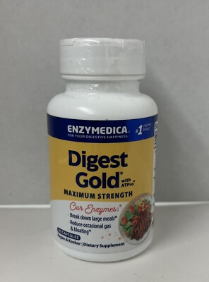 Enzymedica Digest Gold With ATPro Maximum Strength 90 Caps EXP 5/26 U42B