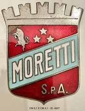 MORETTI S.P.A. TORINO PLACCA PER AUTOMOBILI I° MODELLO ANNI 1928/1930