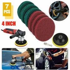 7x Drill Brush Pads Attachment Set Scrub Power Scrubber Wash Cleaning Kit