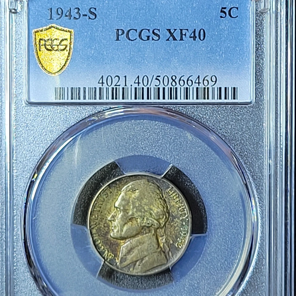 1943-S Jefferson 'War' Nickel W/*UNIQUE TONING* - Image 3 of 4