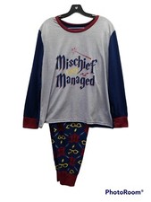 Harry Potter Womens XL Two Piece Pajamas   Mischief Managed  4444