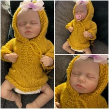 Lifelike 20" Reborn Baby Dolls Cloth Body Baby Sleeping Chubby Realistic Newborn