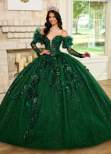 Princess Emerald Green Quinceanera Dresses Off the Shoulder Sweet 15 16 Prom