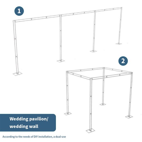 Metal/Wood Adjustable Size Wedding Arch Backdrop Stand &Drape Pampas Grass Decor - Picture 57 of 182